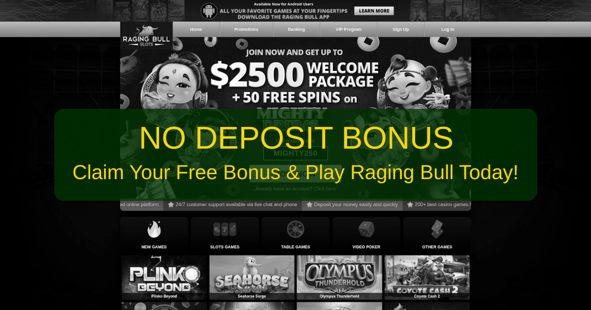 Raging Bull Casino Bonuses: Best Deals 2026 | USA Verified